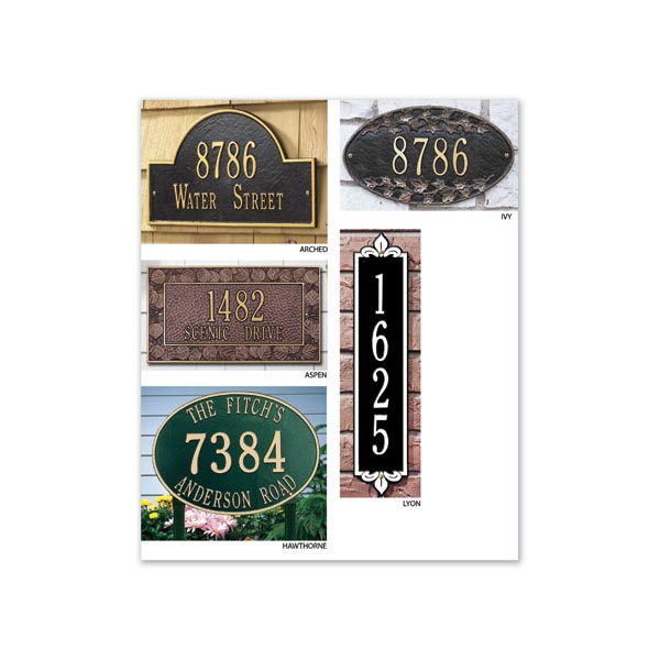Product image for Personalized Address Plaque - Hawthorne/Wall