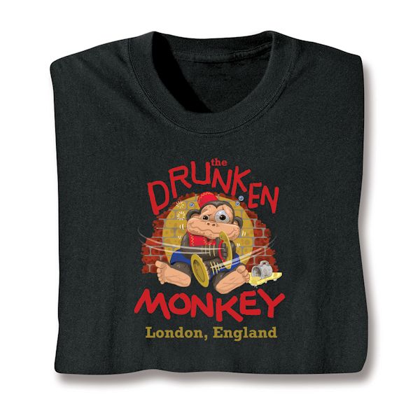 Product image for The Drunken Monkey - London, England T-Shirt or Sweatshirt