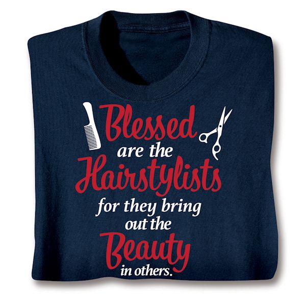 Product image for Blessed Are The Essential Workers T-Shirt or Sweatshirt - Hairstylist