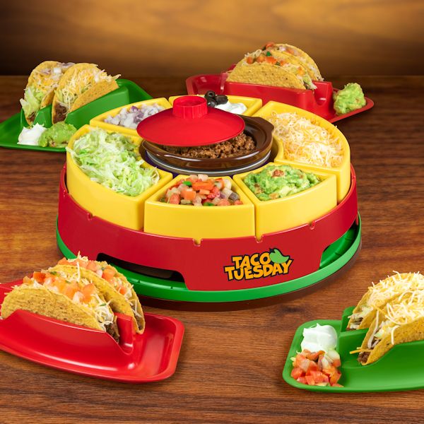 Product image for Make Every Day Taco Tuesday - Lazy Susan and Taco Holders