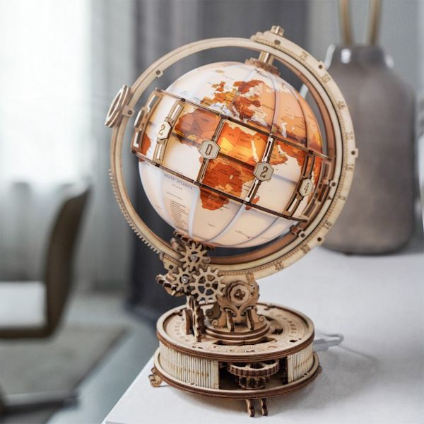 Product image for Luminous Globe 3D Wooden Puzzle