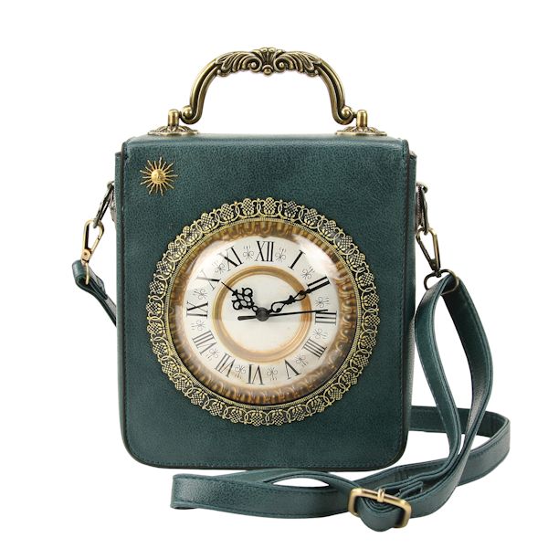 Product image for Vintage Clock Rectangle Shoulder Bag