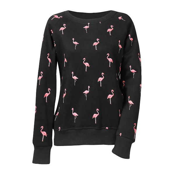 Product image for All-Over-Print Flamingo Sweatshirt