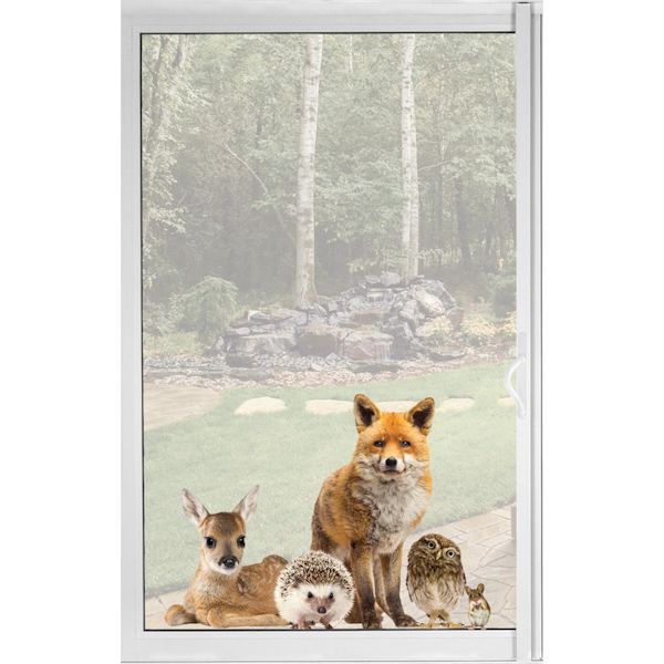 Product image for Woodland Animals Window Decal Cling - Fox & Friends Vinyl Sticker