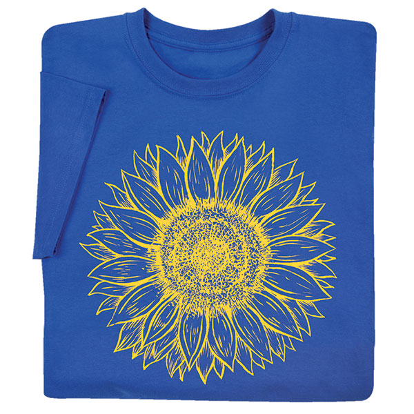 Product image for Sunflower Drawing on Royal T-Shirts or Sweatshirts