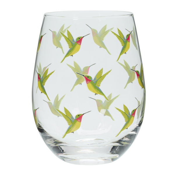 Product image for Birds Stemless Glass Set of 4 - Hummingbirds
