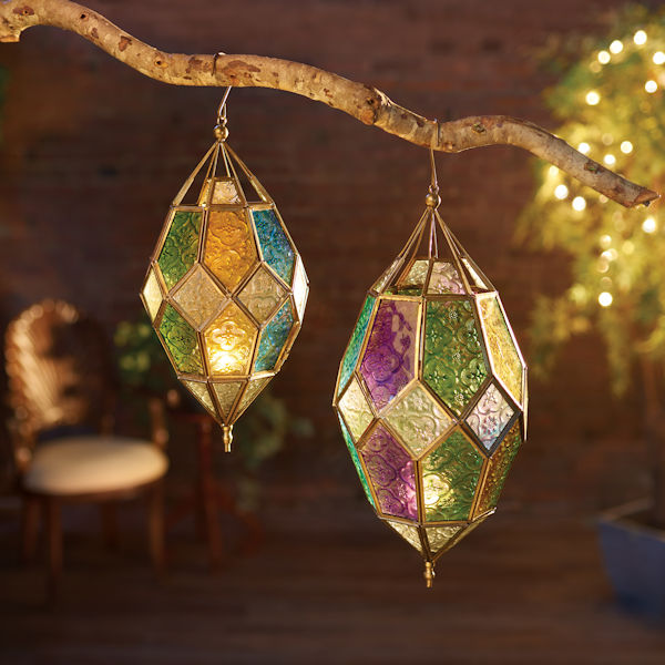 Product image for Jewel Tones Moroccan Hanging Lantern