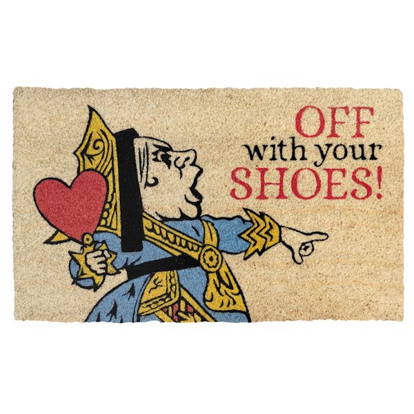 Product image for Queen of Hearts Off with Your Shoes! Doormat
