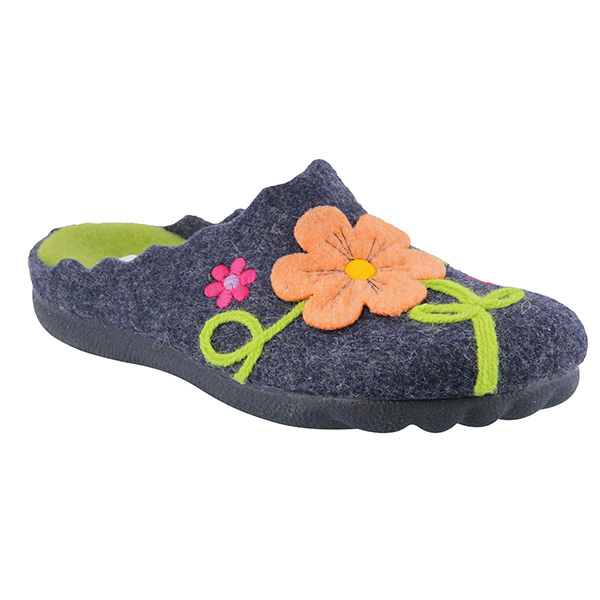 Product image for Floral Wool Indoor Outdoor Slippers