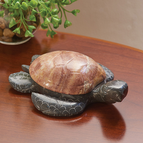 Product image for Hand-Carved Marble Turtle Box