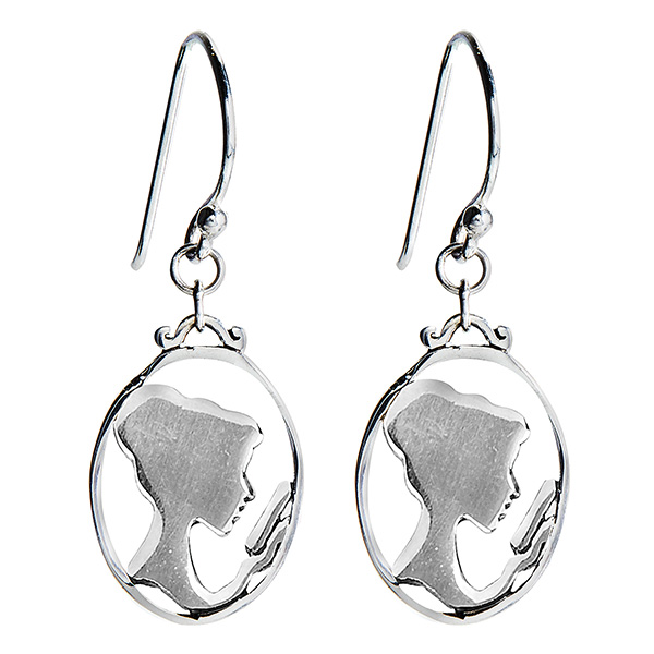 Product image for Reading Lady Silhouette Earrings