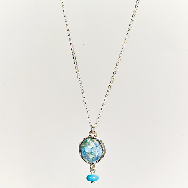 Product image for Roman Glass and Turquoise Necklace