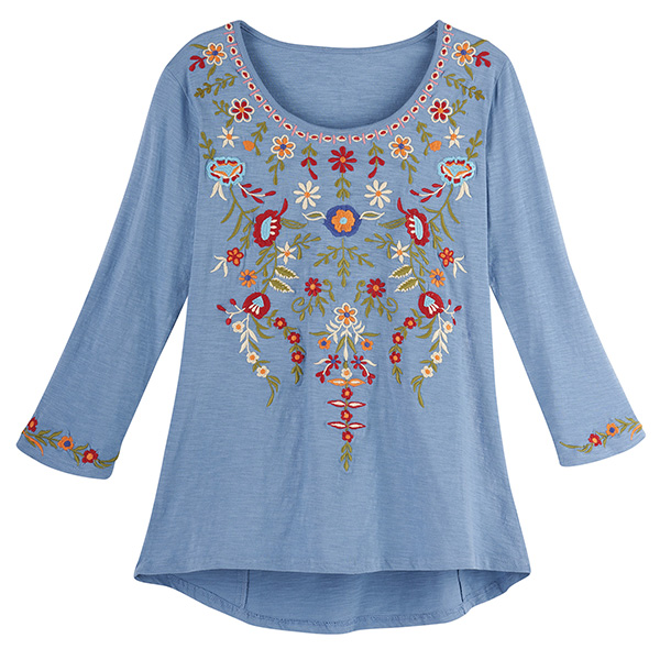 Product image for Embroidered Flowers Tunic