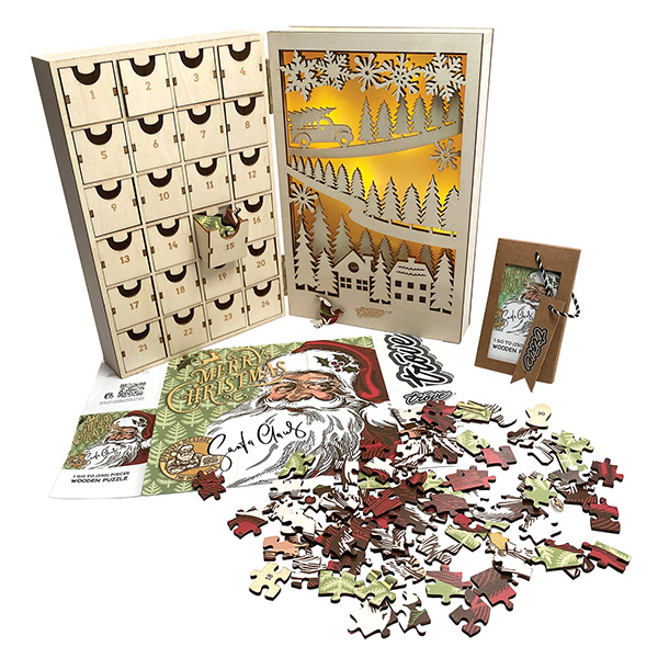 Product image for Vintage Christmas Advent Calendar and Puzzle