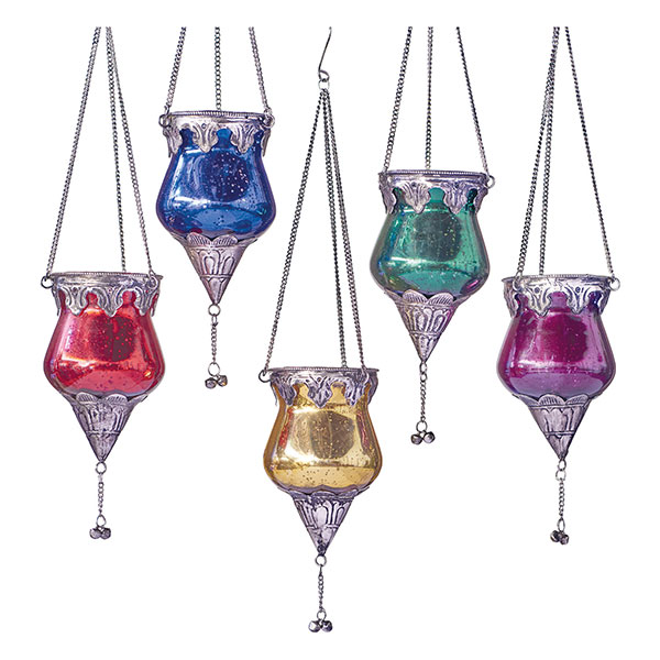 Product image for Mercury Glass Hanging Tealights