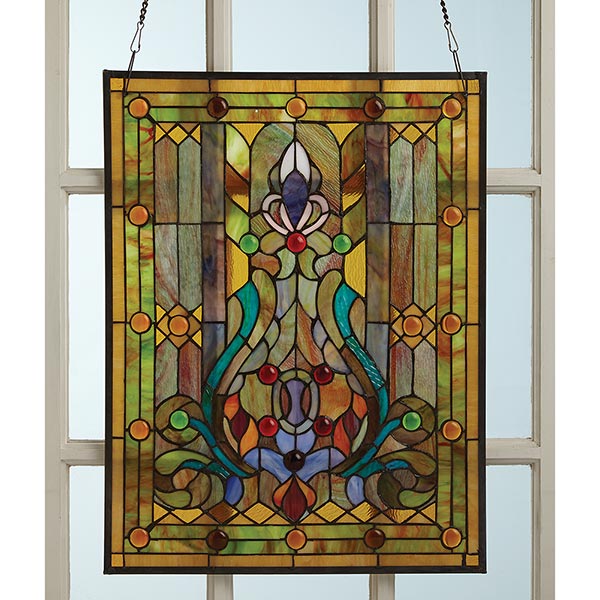 Product image for Victorian Style Stained Glass Window Panel