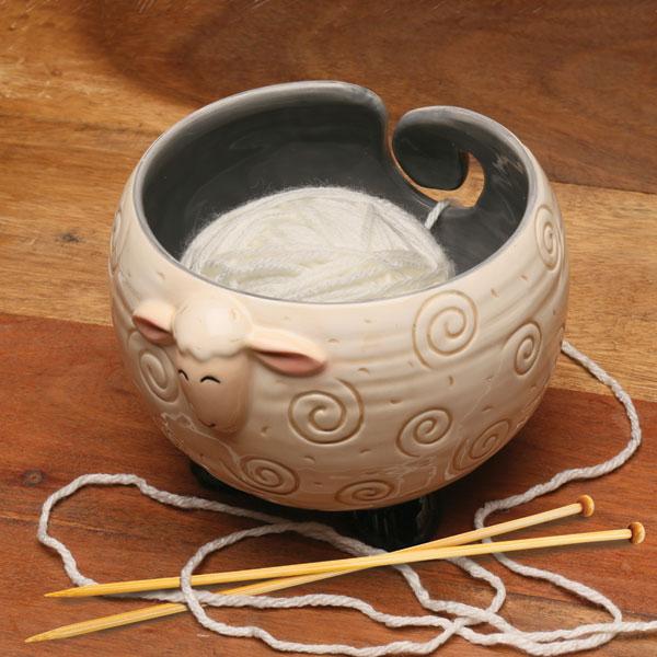 Product image for Sheep Shaped Yarn Knitting & Crochet Bowl