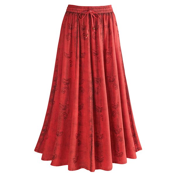 Product image for Over-Dyed Rayon Maxi Skirt