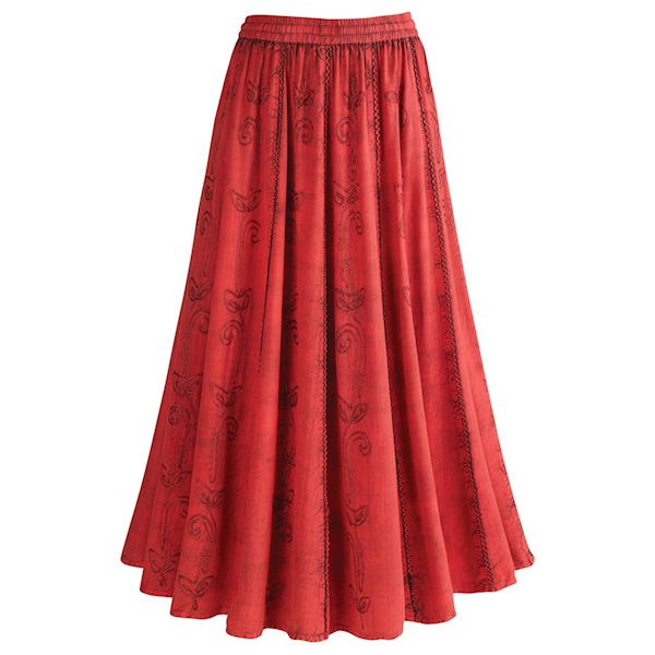 Product image for Over-Dyed Rayon Maxi Skirt