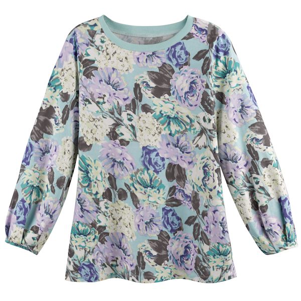 Product image for Perfectly Minty Floral Sweatshirt