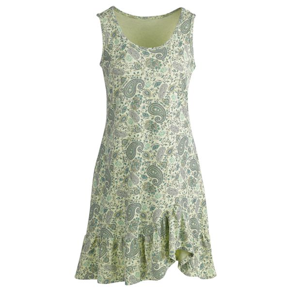 Product image for Paisley Cotton Knit Flounce Dress