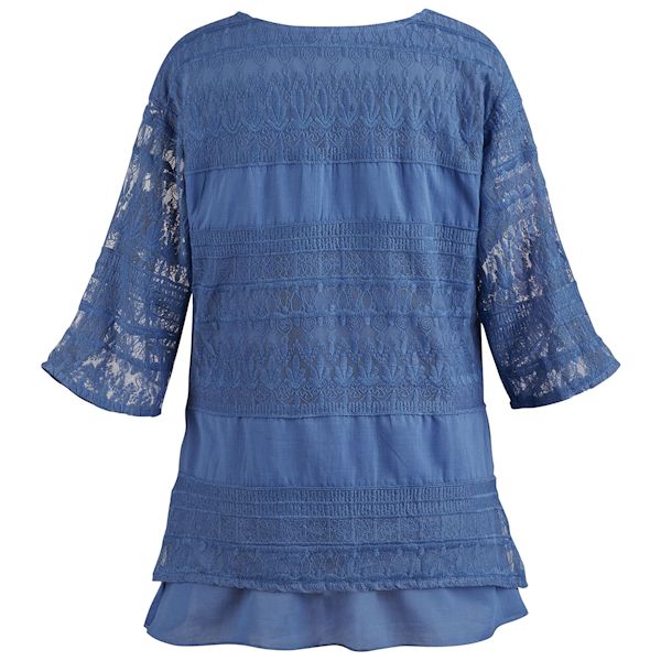 Product image for Textured Lacey Tiers Tunic