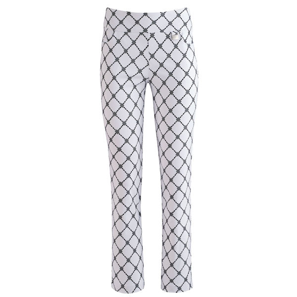 Product image for Pull-On Ankle Black And White Pattern Pant