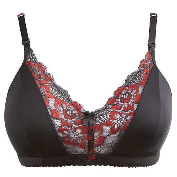 Product image for Soft-Cup Contrasting Lace Bra