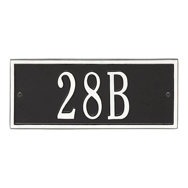 Product image for Whitehall Personalized Cast Metal Address Plaque - Small Hartford Custom House Number Sign - 10.5' x 4.25' - Allows Special Characters