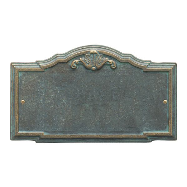 Product image for Whitehall Personalized Address Plaque - Custom 2-Line Cast Aluminum Gatewood House Number Wall Sign (15.25'W x 10'H)