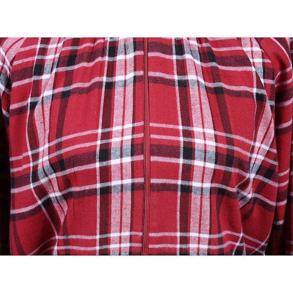 Product image for Metropolitan Manufacturing Womens Flannel Lounger - Long Plaid Night Gown