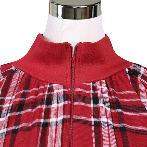 Product image for Metropolitan Manufacturing Womens Flannel Lounger - Long Plaid Night Gown