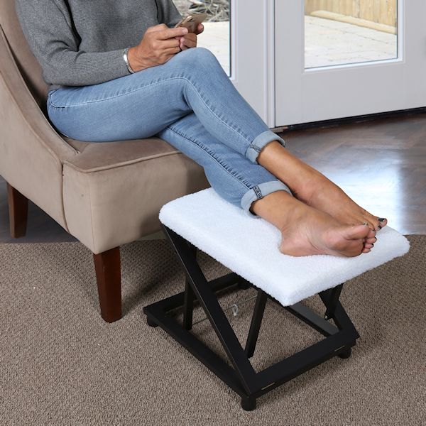 KDSW Expanding Foot Rest Rolling Collapsible Folding Foot Stool