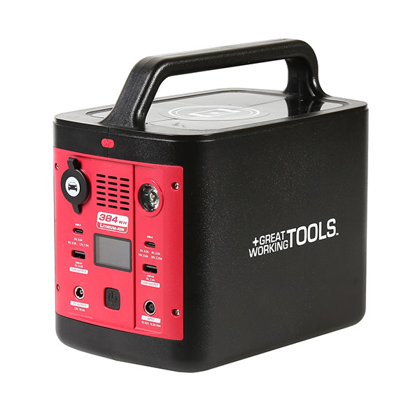 Product image for GREAT WORKING TOOLS Portable Power Station 384Wh, 120V/350W Power Bank