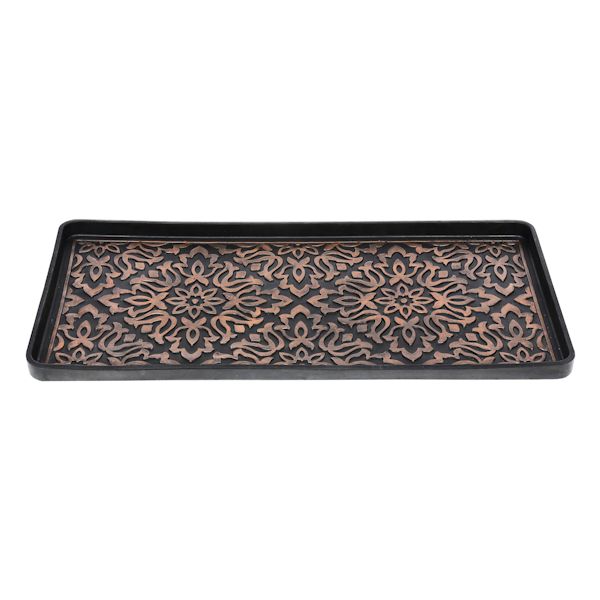 Elegant Black Rubber Boot Tray Mat for your Entrance  Indoor  Outdoo   OnlyMat