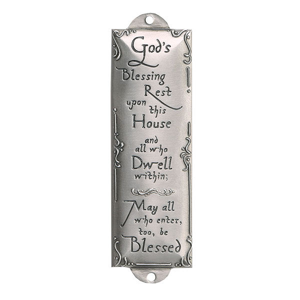 Product image for House Blessing Plaque in Handcrafted Pewter with Gift Box