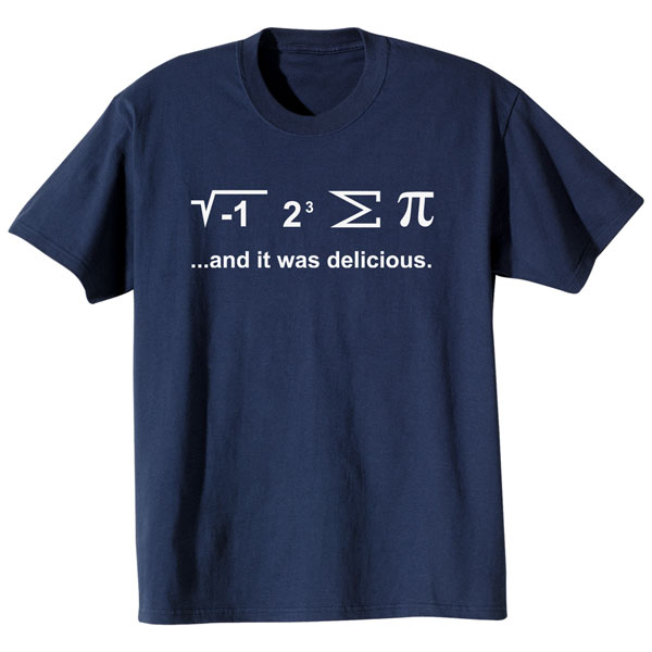 Product image for I Ate Some Pi Shirt with Math Equation