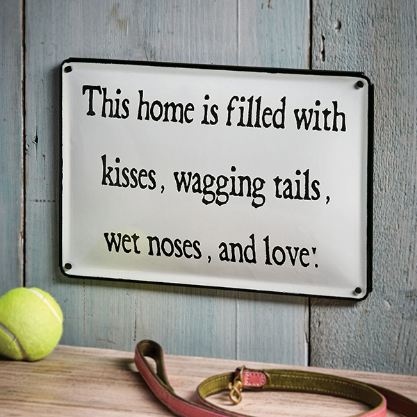 Product image for Kisses & Wagging Tails Dog Plaque