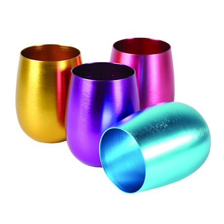 Aluminum Goblets, Set Of 4