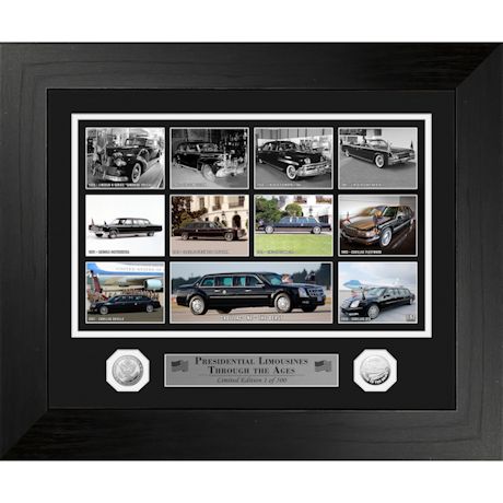 Presidential Limousines Silver Coin Framed Photo