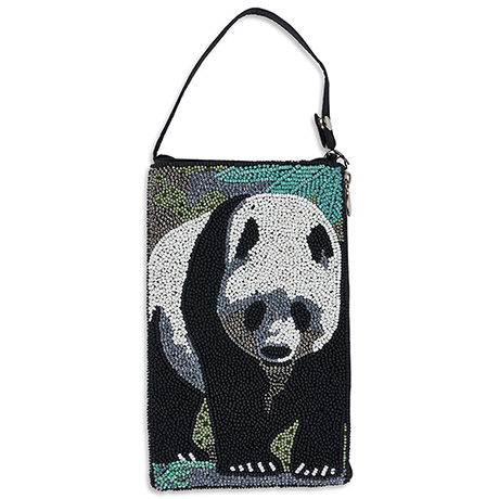Giant Panda Beaded Crossbody Bag