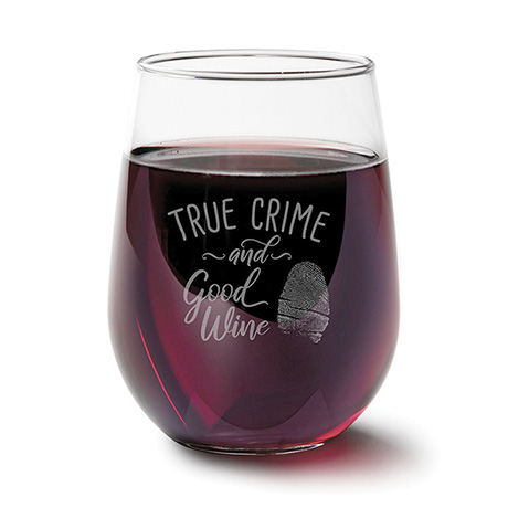 True Crime & Good Wine Glass