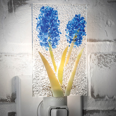 Hyacinth Fused Glass Nightlight