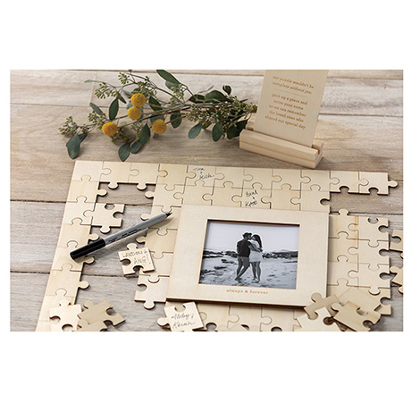 Guest Book Puzzle with Photo Frame