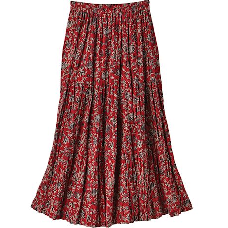 Reversible Red Desert Broom Skirt
