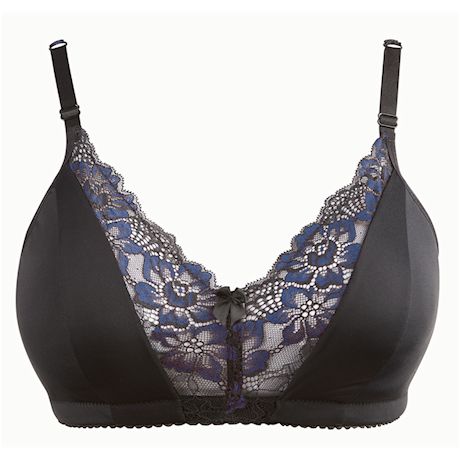 Soft-Cup Contrasting Lace Bra