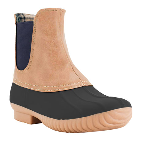 Avanti Women's Rocky Duck Style Heeled Rain Boots - Brown or Stone