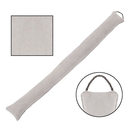 Home District Faux Suede Draft Dodger with Handle - Weighted Door and Window Breeze Guard - 35.5" Long