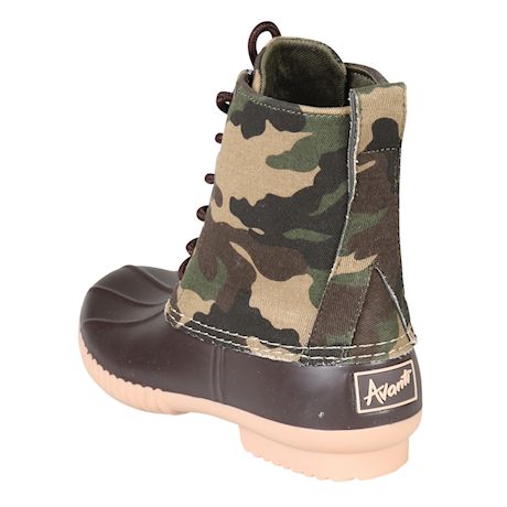 Avanti Women's Camo Rain Boots - Canvas Camouflage Duck Boots - Brown, Gray
