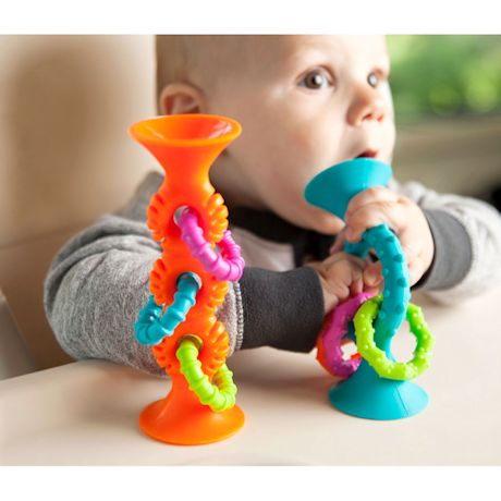 Fat Brain Toys PipSquigz 5pc Combo Set - Loops and Squigz Silicone Suction Toys